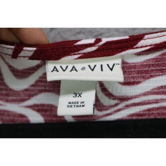 Ava-Viv 3/4 Balloon Sleeve Belted Wrap Dress-Size 3X - Picture 4 of 8